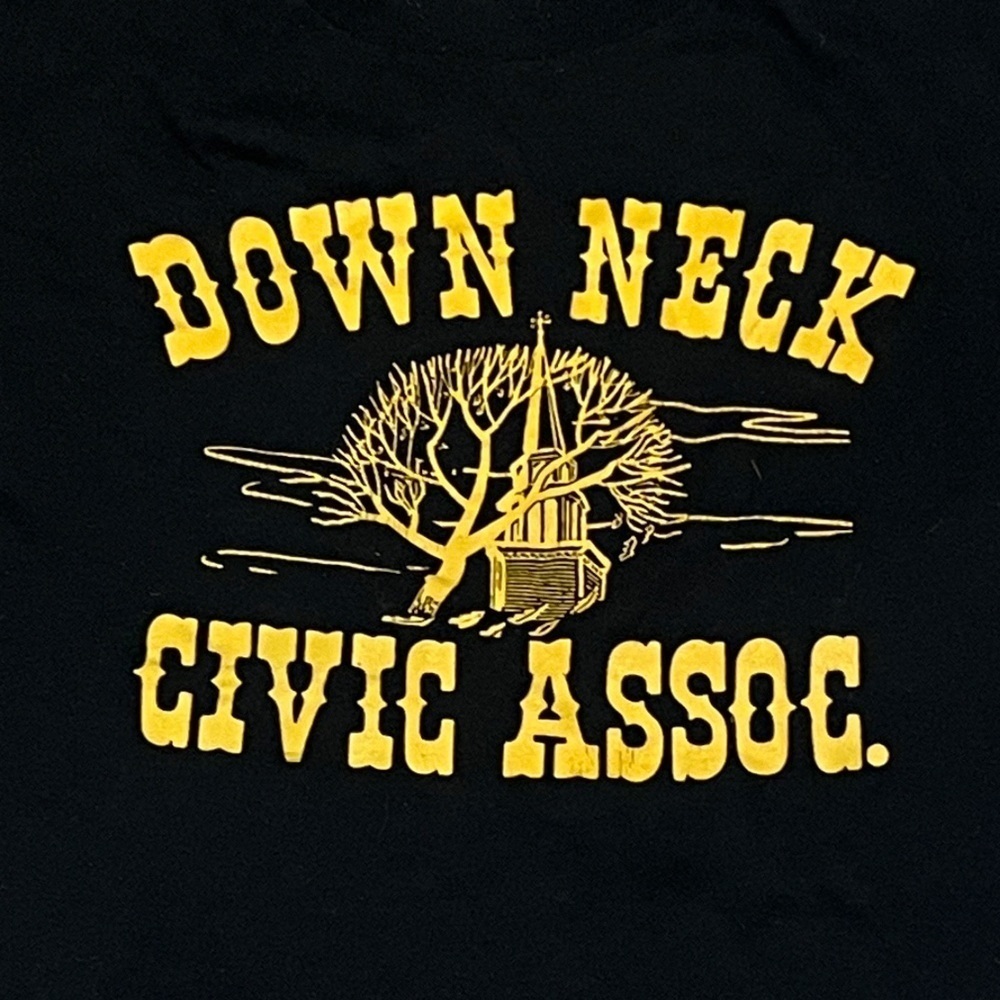 Vintage 1980s Down Neck Civic Association 80s Crewneck Tee Top Shirt - Picture 3 of 4